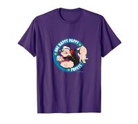 Popeye « One Happy Pappy » Cadeau pour la fête des pères T-Shirt, Homme, Violet, S