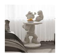 Popeye Table d'appoint sculpturale en résine représentant un homme de marin, table basse moderne pour salon, gris clair