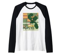 Popeye The Sailor Man Bande dessinée rétro Strong and Fearless Manche Raglan
