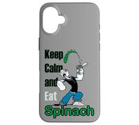 Popeye The Sailor Man Keep Calm & Eat Spinach Bande dessinée rétro Coque pour iPhone 16 Plus