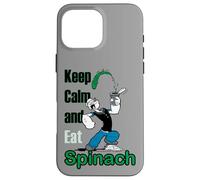 Popeye The Sailor Man Keep Calm & Eat Spinach Bande dessinée rétro Coque pour iPhone 16 Pro Max