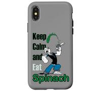 Popeye The Sailor Man Keep Calm & Eat Spinach Bande dessinée rétro Coque pour iPhone X/XS