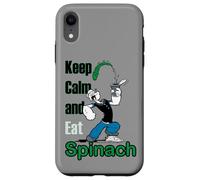 Popeye The Sailor Man Keep Calm & Eat Spinach Bande dessinée rétro Coque pour iPhone XR