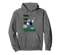 Popeye The Sailor Man Keep Calm & Eat Spinach Bande dessinée rétro Sweat à Capuche