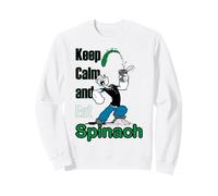 Popeye The Sailor Man Keep Calm & Eat Spinach Bande dessinée rétro Sweatshirt