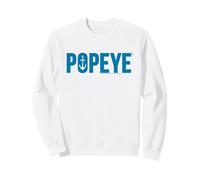 Popeye The Sailor Man Logo Ancre Bleu Retro Comic Sweatshirt