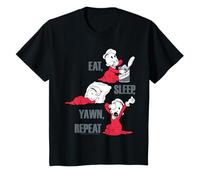Popeye The Sailor Man Swee'Pea Eat Sleep Yawn Repeat Kids T-Shirt