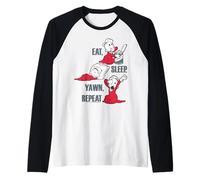 Popeye The Sailor Man Swee'Pea Eat Sleep Yawn Repeat Manche Raglan