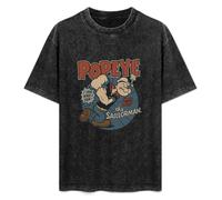 Popeye The Sailorman Mens T-Shirt Black Unisex Top Tee 3XL