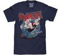 Popeye The Sailorman Men's T Shirt Fashion Retro Clothing Round Neck Short Sleeves Navy XXL