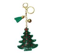 Popfizzy Porte-clés en strass pour femme, porte-clés de voiture, porte-clés bling, breloques mignonnes pour sacs à main, Décorations rouges pour sapin de Noël (doré), taille unique