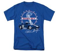 popfunk Carroll Shelby Daytona Coupe Circle Logo Unisex T Shirt, Royal, Bleu Marine, M Mixte