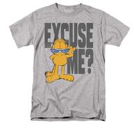 popfunk Garfield Excuse Me Unisex T Shirt, Heather, Athletic chiné, 3XL Mixte