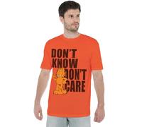 popfunk Garfield Know Don't Care Unisex T Shirt, Orange, 3XL Mixte