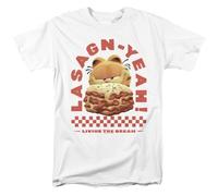 popfunk Garfield Movie Lasagnyeah Unisex T Shirt, White, Blanc, M Mixte