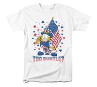 popfunk Garfield Subtle Unisex T Shirt, White, Blanc, 4XL Mixte