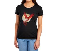 Popfunk Harry Potter Fawkes Phoenix Rising with The Moon T-Shirt pour Femme