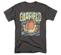 popfunk Rad Garfield Unisex T Shirt, Charcoal, Charbon, 4XL Mixte