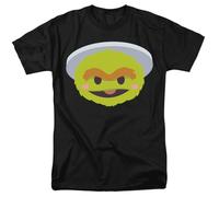 popfunk Sesame Street Oscar The Grouch Kawaii Face Unisex T Shirt, Black, Noir, XXL Mixte