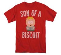 popfunk South Park The Butters & Biscuit Unisex T Shirt, Red, Rouge, S Mixte