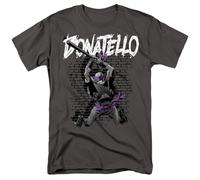popfunk TMNT Donatello Unisex T Shirt, Charcoal, Charbon, L Mixte