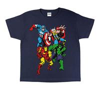 Popgear Garçon Marvel Comics Classic Characters T-shirt T shirt, Marine, 7 ans EU