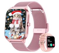 Popglory Montre Connectée Femme Homme, Appel Bluetooth avec 100+ Sport 1,85 Smartwatch, Fréquence Cardiaque Pression Artérielle SpO2 Stress Sommeil, Horloge Mondiale Calculatrice Cadeaux Android iOS