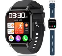 Popglory Montre Connectée Femme Homme Avec Appel Bluetooth, 2,01'' Sport Smartwatch Moniteur De Fréquence Cardiaque/Tension Artérielle/Spo2/Podomètre/Sommeil, Montre Intelligente Pour Android Ios