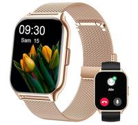 Popglory Montre Connectée Femme Homme avec Appel Bluetooth, 2,01'' Sport Smartwatch Moniteur de Fréquence Cardiaque/Tension Artérielle/SpO2/Podomètre/Sommeil, Montre Intelligente pour Android iOS