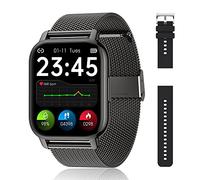 Popglory Montre Connectée Homme Femme avec Appel Bluetooth, 1,85'' Sport Smartwatch Moniteur de Fréquence Cardiaque/Tension Artérielle/SpO2/Podomètre/Sommeil, Montre Intelligente pour Android iOS