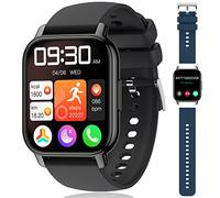 Popglory Montre Connectée Homme Femme avec Appel Bluetooth, 1,85'' Sport Smartwatch Moniteur de Fréquence Cardiaque/Tension Artérielle/SpO2/Podomètre/Sommeil, Montre Intelligente pour Android iOS