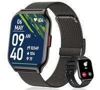 Popglory Montre Connectée Homme Femme avec Appel Bluetooth, 2,01'' Sport Smartwatch Moniteur de Fréquence Cardiaque/Tension Artérielle/SpO2/Podomètre/Sommeil, Montre Intelligente pour Android iOS