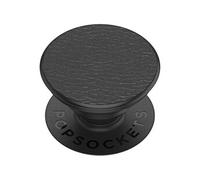 PopGrip Amovible Pebbled Vegan Leather Black Porte-doigt pour téléphone portable