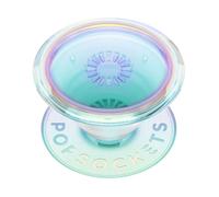 PopSockets Porte-doigt pour téléphone PopGrip Amovible Translucide irisé Transparent