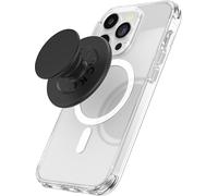 Popgrip Round For Magsafe - Magsafe Adapter Ring Included - Holder And Handle For Smartphone And Cases With Interchangeable Top - Black