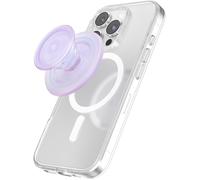 Popgrip Round Pour Magsafe Anneau Adaptateur Pour Magsafe Inclus Support Et Poignée Pour Smartphone Et Coques Avec Un Top Interchangeable - Opalescent Clear[Mag5292208]