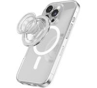 Popgrip Round Pour Magsafe - Anneau Adaptateur Pour Magsafe Inclus Support Et Poignée Pour Smartphone Et Coques Avec Un Top Interchangeable - Clear Glitter[Ven8802314]