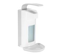 PopHMN Distributeur De Savon Manuel Mural, Désinfection par Pression Au Coude, Nettoyant pour Lavage des Mains, Distributeur De Désinfection, Pompe en Plastique pour Shampooing Et Mains, 1000ml (B)