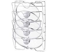 PopHMN Support de Couvercle de Casserole, Support de Couvercle de Pot de Support de Stockage de Couvercle de Pot de Coffret en métal pour 5 couvercles