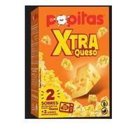 Popitos Xtra Queso Pop-Corn Saveur Fromage, 3 Packs Duo, 6 Sachets de 80g, Sans Gluten, Ultra-Croustillant