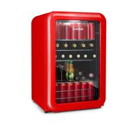 PopLife 84cm 115L Frigo à Boisson avec Porte Vitrée Rouge