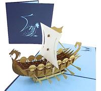 PopLife Cards Carte de fête des pères pop-up viking vietnamien pour toutes les occasions fête des pères, joyeux anniversaire, remise des diplômes, retraite, les voyageurs d'anniversaire, les guerrier