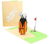 PopLife Cards Club de golf et trou dans une carte pop-up fête des pères pour toutes les occasions fête des pères, joyeux anniversaire, retraite, sur la carte de la colline pour les golfeurs, cadeau d