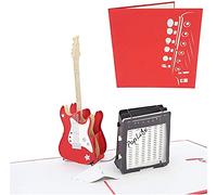 PopLife Cards Guitare Fête des pères popup carte de voeux pour toutes les occasions fête des pères, joyeux anniversaire, anniversaire, remise des diplômes, retraite, musiciens, professeur, étudiant,