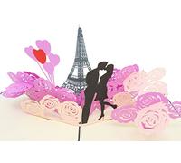 PopLife Cards Romantique tour eiffel, paris pop up valentines card - toutes les occasions