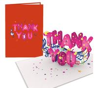 PopLife Carte de remerciement pop-up 3D - Parfait pour les enseignants, les amis, les collègues de travail et la famille - Carte de remerciement pour cadeaux de mariage, pour maman, pour papa et