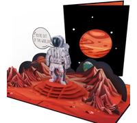 PopLife® Carte pop-up 3D Astronaute on Mars - Carte de félicitations, carte amusante de Saint-Valentin, d'anniversaire, surprise d'anniversaire de mariage, juste parce que, fête des mères, fête des