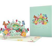 PopLife® Carte pop-up 3D de remerciement arc-en-ciel - Note de remerciement parfaite pour les enseignants, les amis, les collègues de travail et la famille - Carte de remerciement pour mariage,