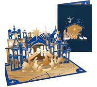 PopLife Carte pop-up 3D faite à la main, fête religieuse, carte de Noël vierge