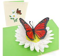 PopLife Carte pop-up 3D pour la fête des Mères - Motif papillon monarque orange - Joyeux anniversaire, remerciements, Saint-Valentin, anniversaire - pour maman, fille, épouse, grand-mère, sœur, petite